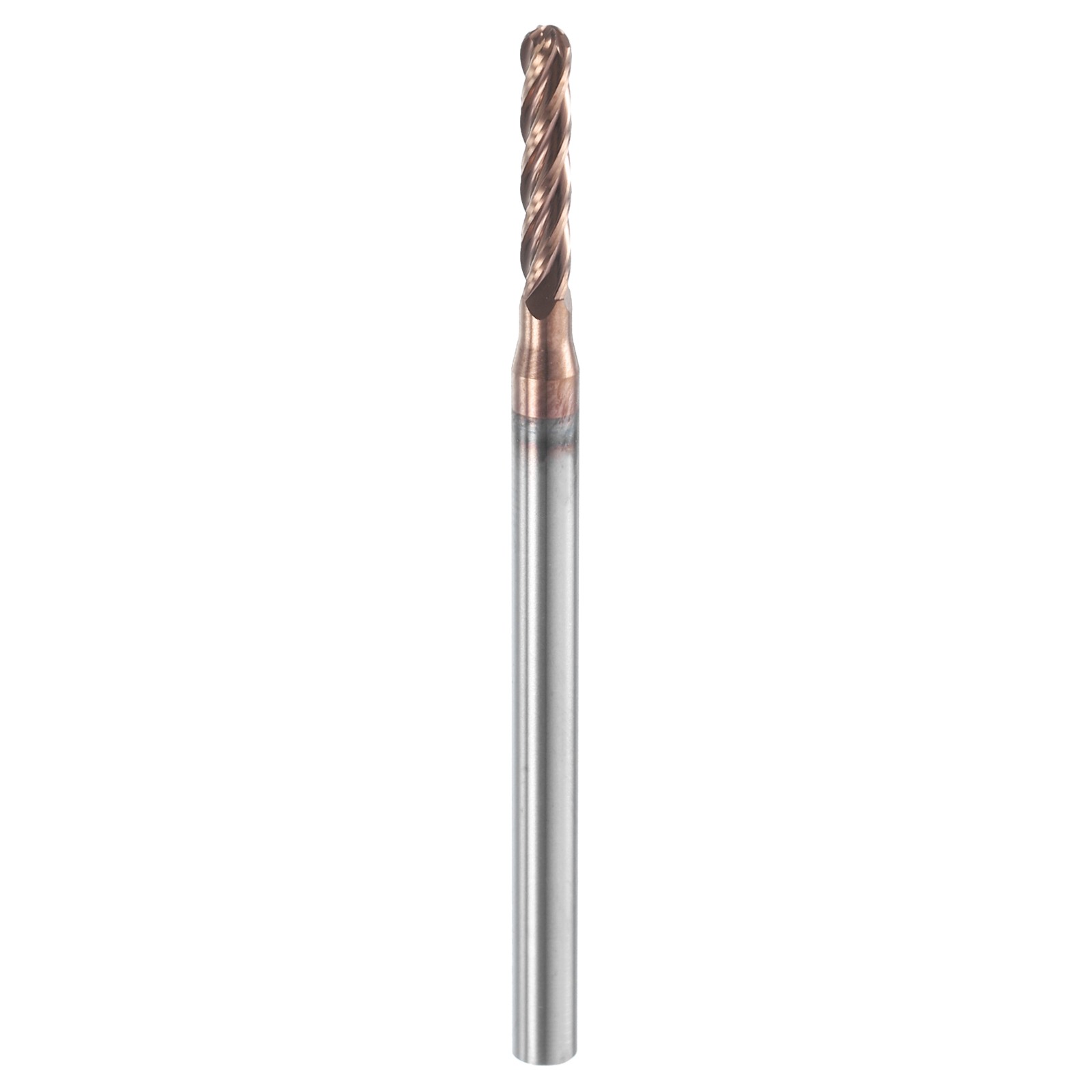 4 Flute Ball Nose End Mill 1/2″ Cutting Length TIN Coated for Carving Engraving