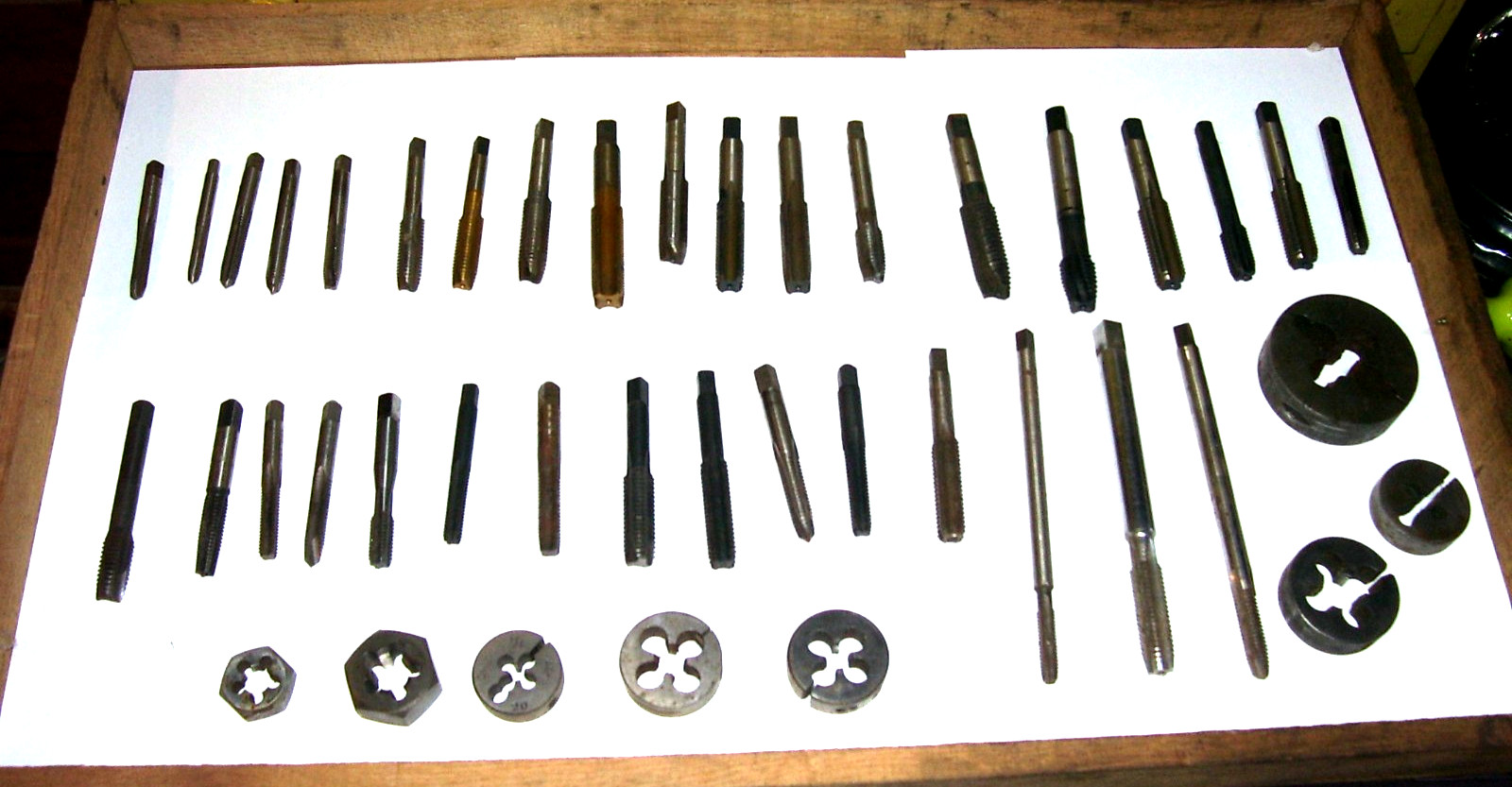 Lot of 42 Tap & Die Machinist Tools, mixed vintage