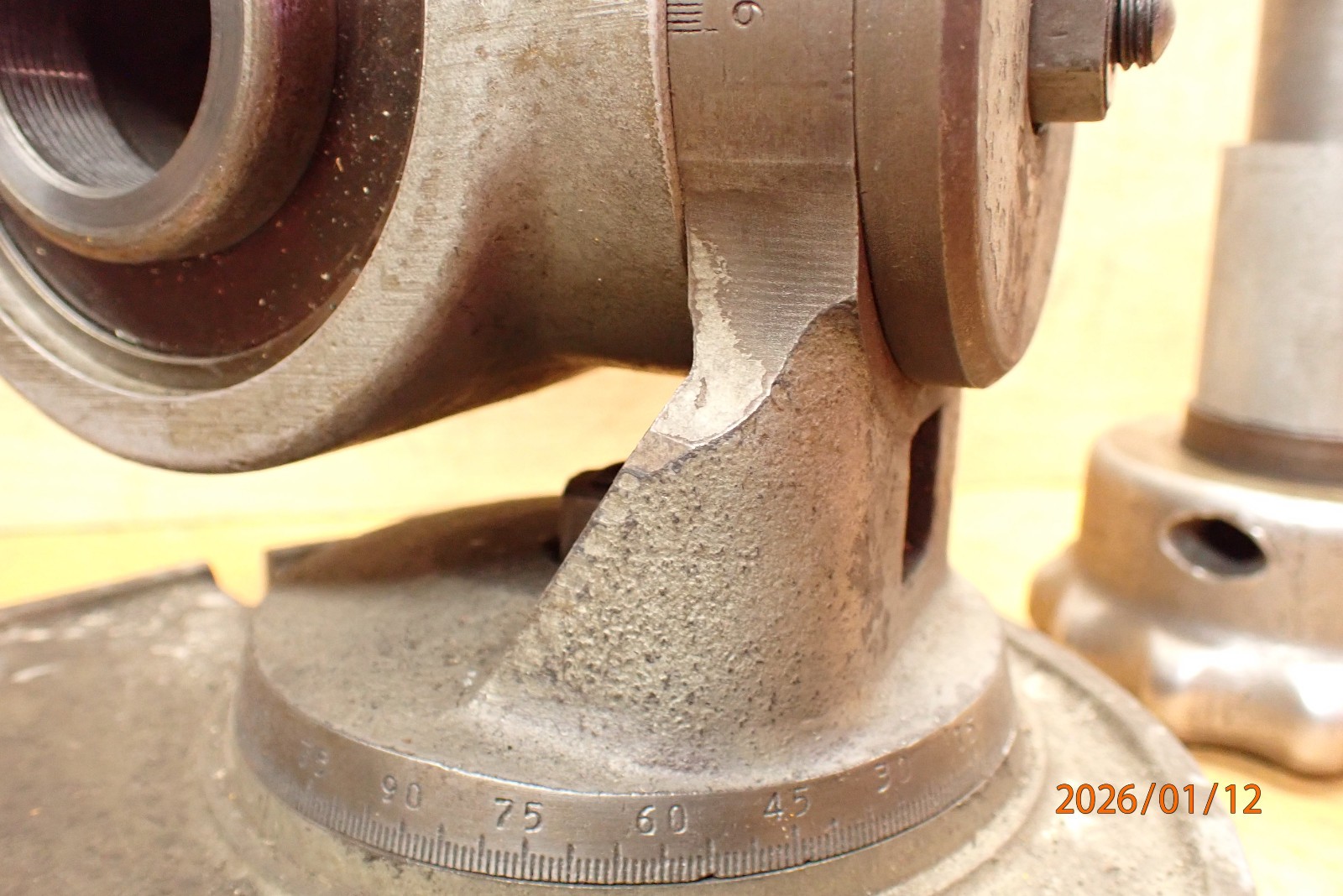 OLDER K.O. LEE B942 5C COLLET SPIN FIXTURE WORK HOLDING FIXTURE W/ SWIVEL BASE
