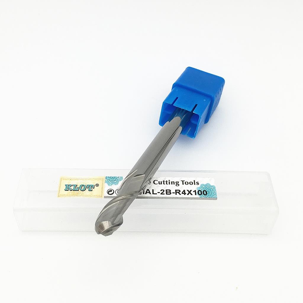 HRC50 Ball Nose Solid Carbide End Mill R0.5-R10 Cutter For Aluminum 2-Flute