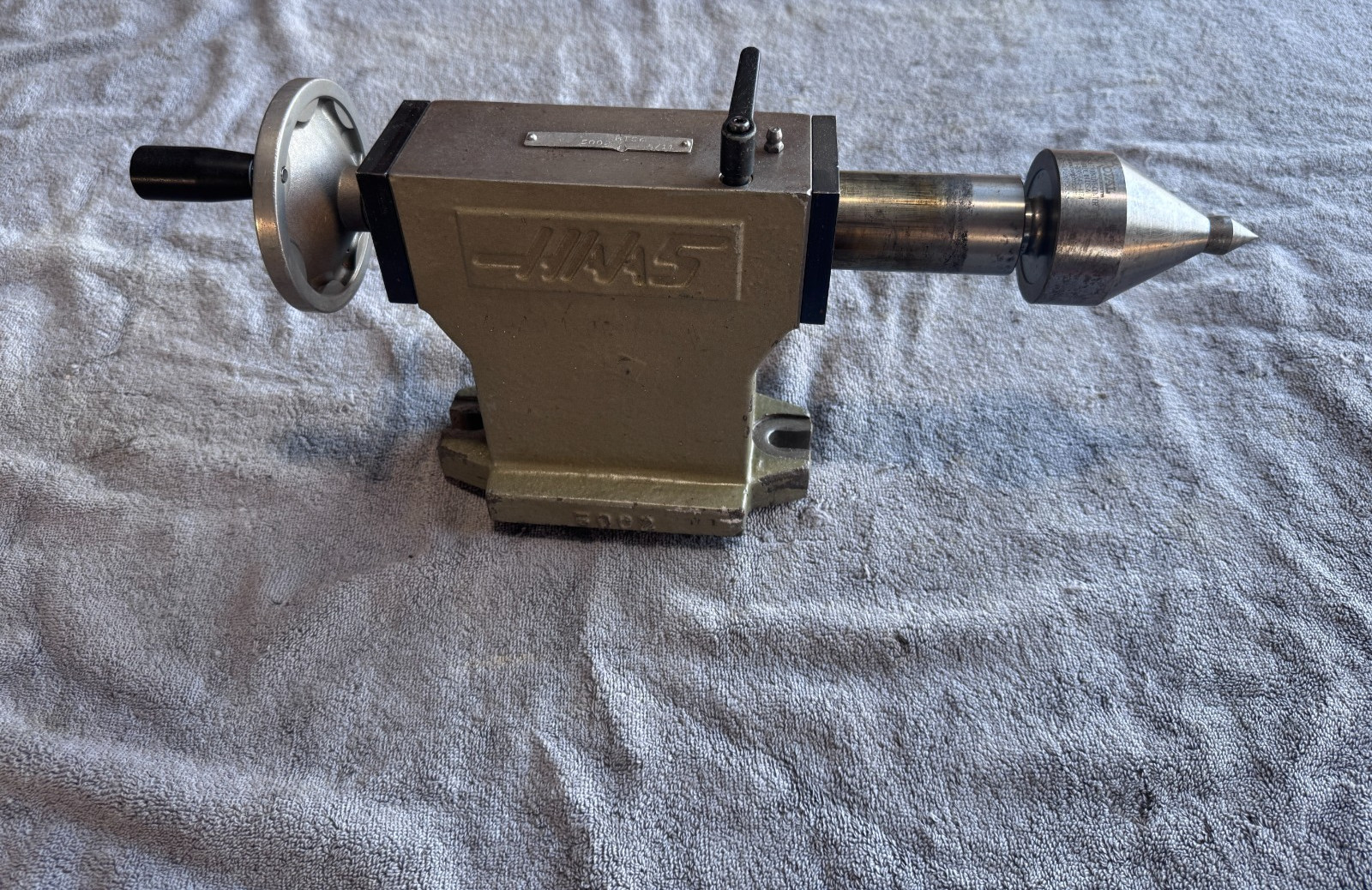 Haas HTS6 Manual Tailstock with Royal Versa-Turn Live Center #3 Morse Taper