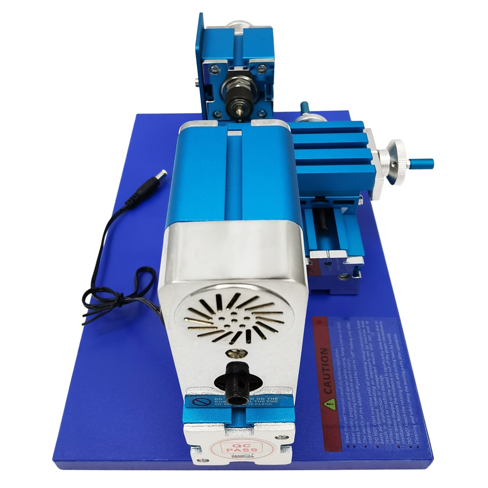 100-240V Mini Metal Lathe Machine for Woodwork,Soft Metals,Plexiglass,Plastic