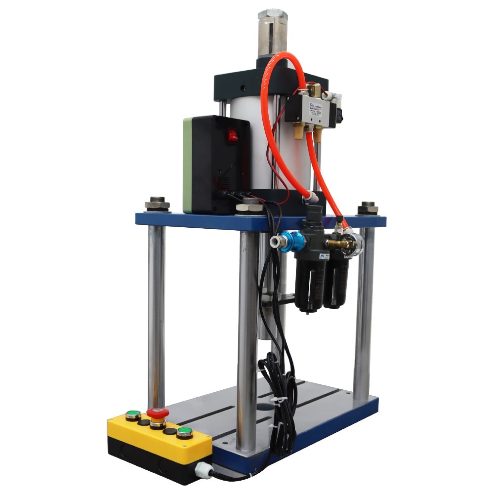2866lb Pneumatic Punch Press Machine Die Hole Dia 0.98” Adjustable Stroke 110V
