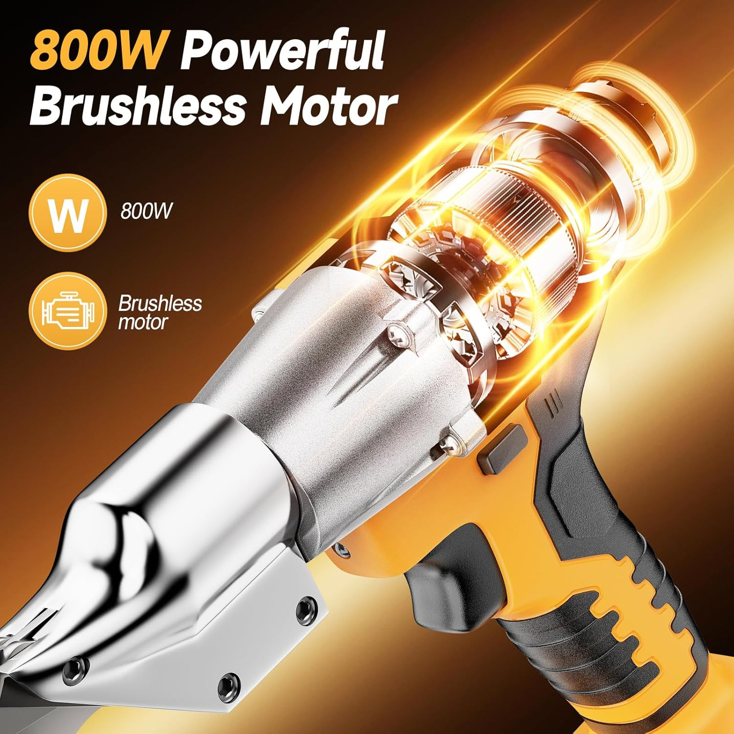 Cordless Metal Shears Compatible with Dewalt 20V Max Batteries, Brushless Motor