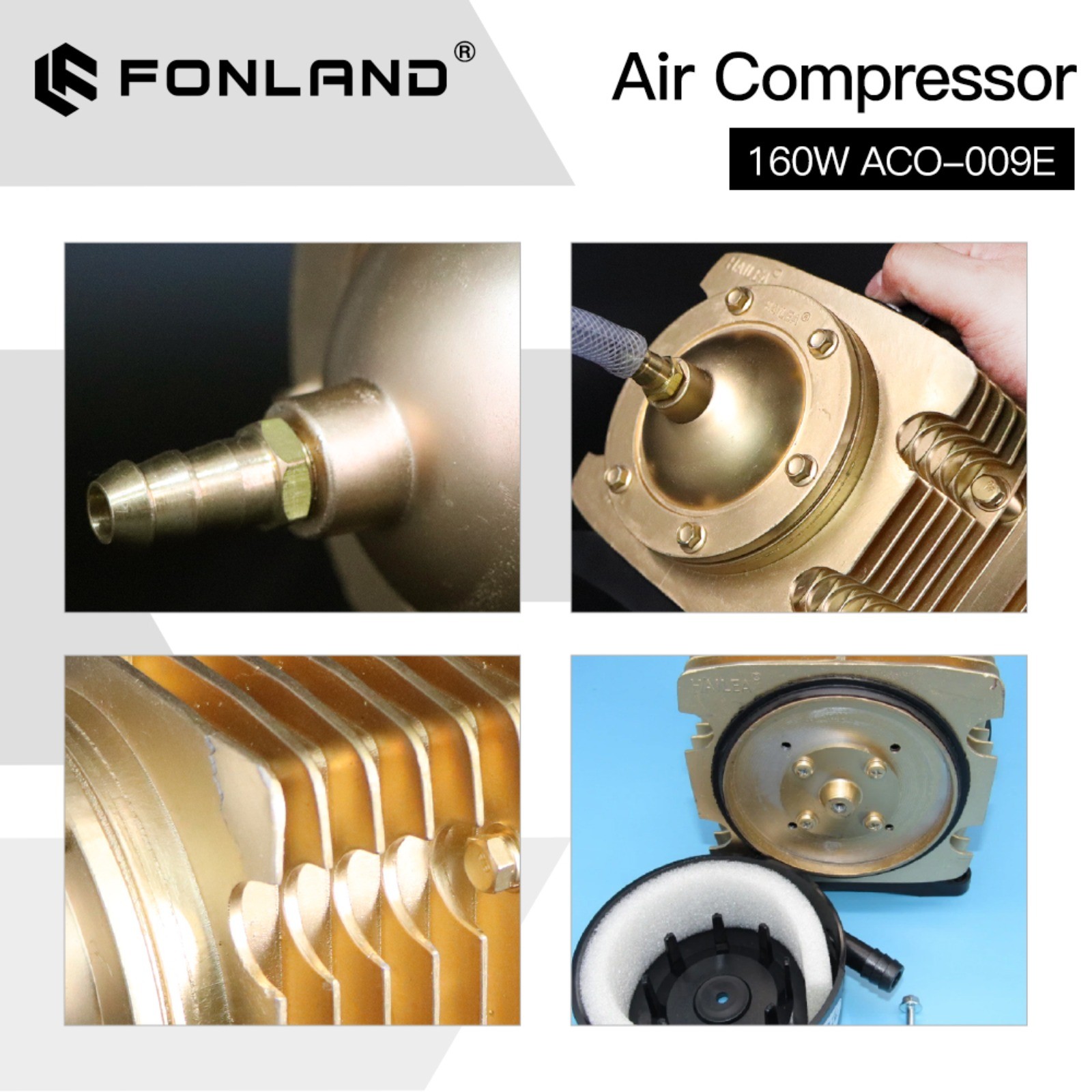 160W 220V/50HZ ACO-009E Air Compressor for CO2 Laser Engraving Cutting Machine