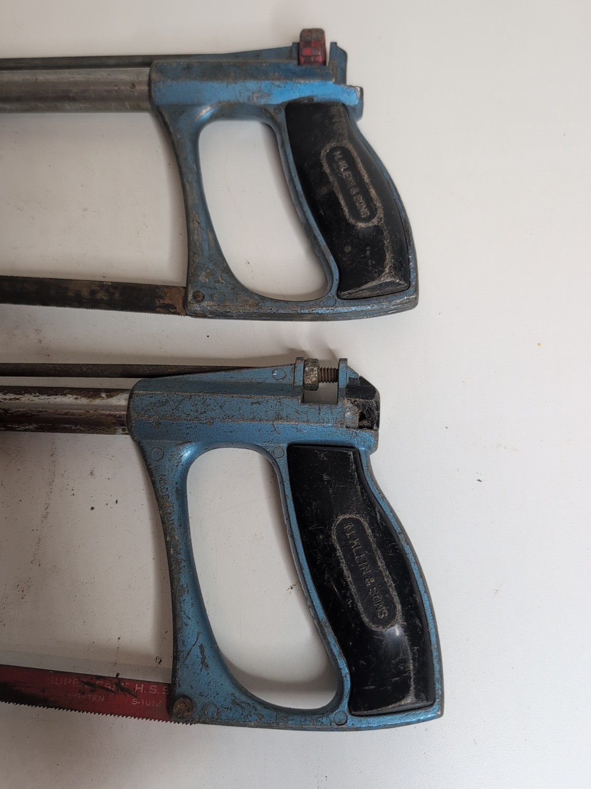 M Klein & Sons Hacksaw Cat No 701 Blue Made in USA Metal Cutting Saw