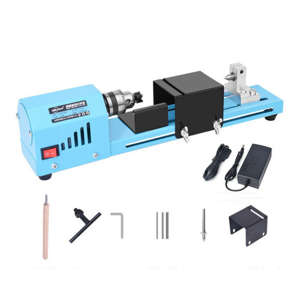 150W Grinding Woodworking Drill Craft Tool DIY Mini Lathe Beads Machine 12V/24V