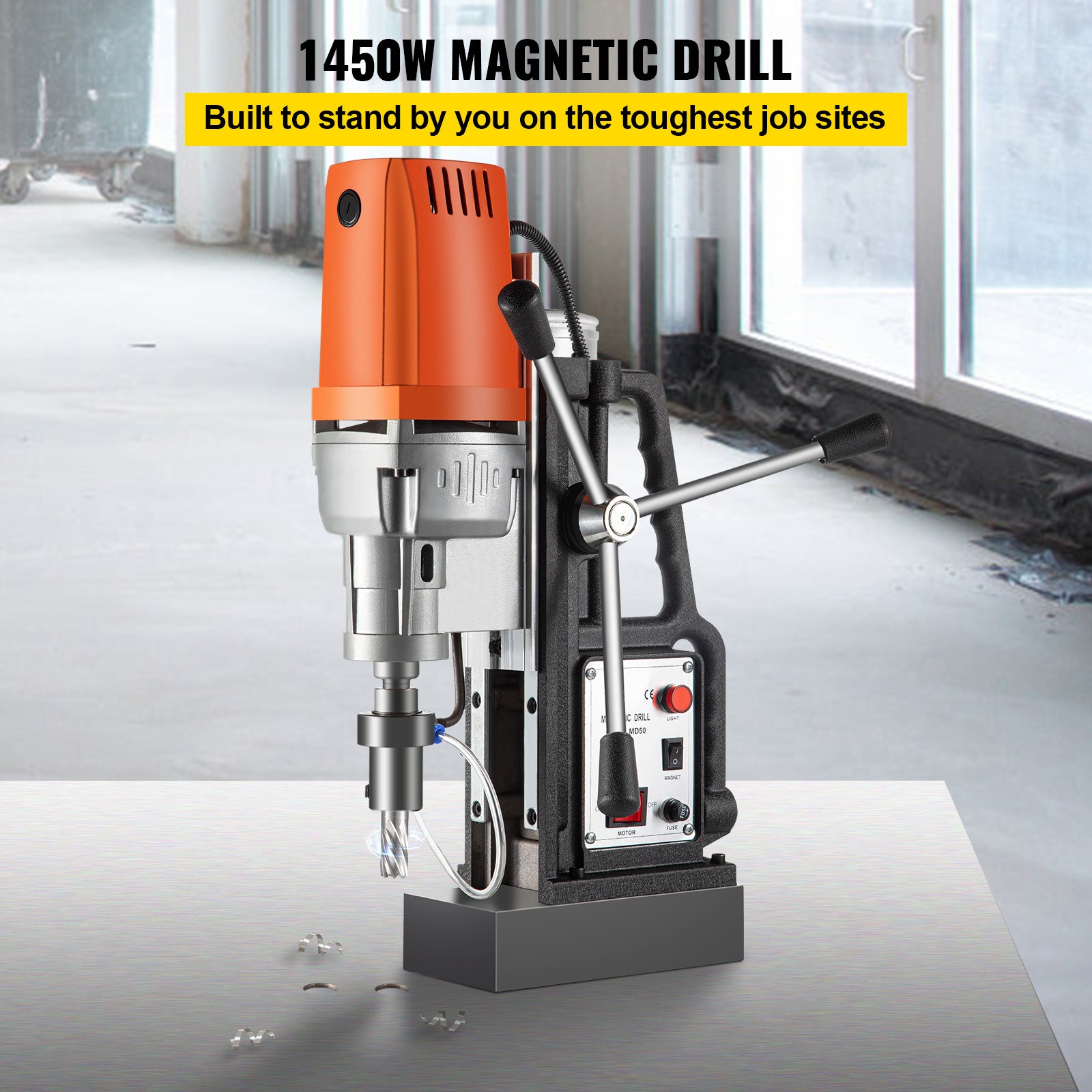 VEVOR MD50 Magnetic Drill Press 1HSS Cutter Set Annular Cutter Kit Mag Drill
