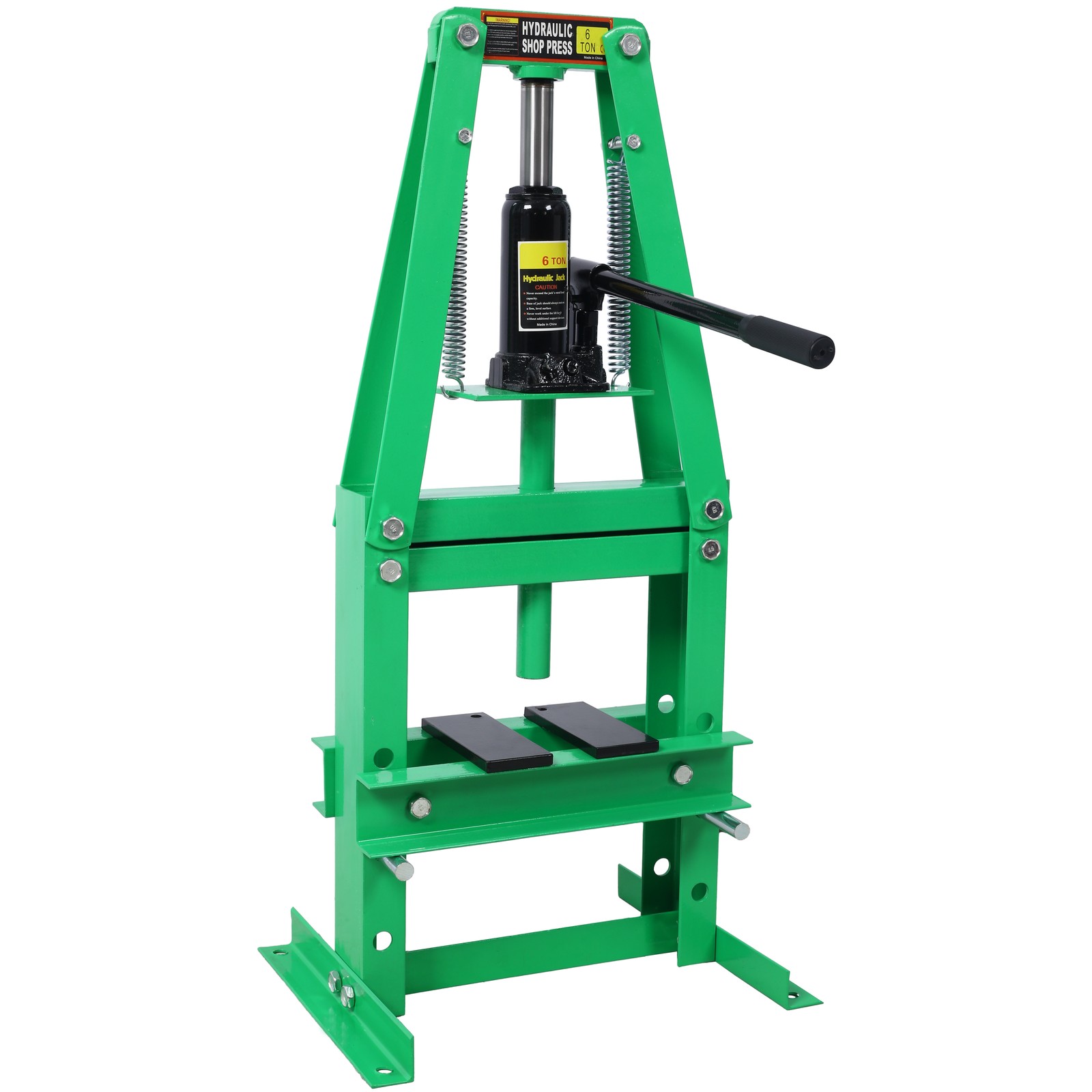 6 Ton Benchtop Hydraulic A-Frame Shop Press with Plates, Green