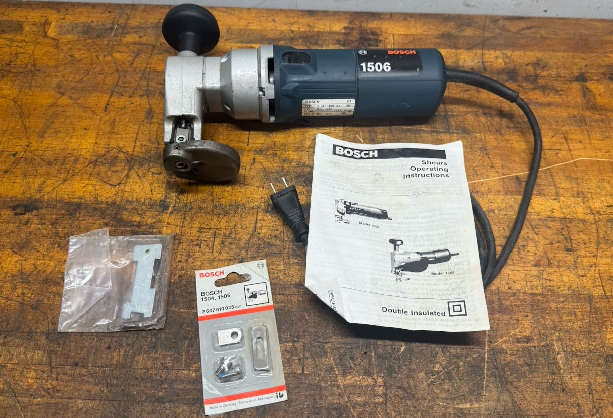Bosch 1506 Unishear Shear, Sheet Metal Nibbler With Extra Blade Set