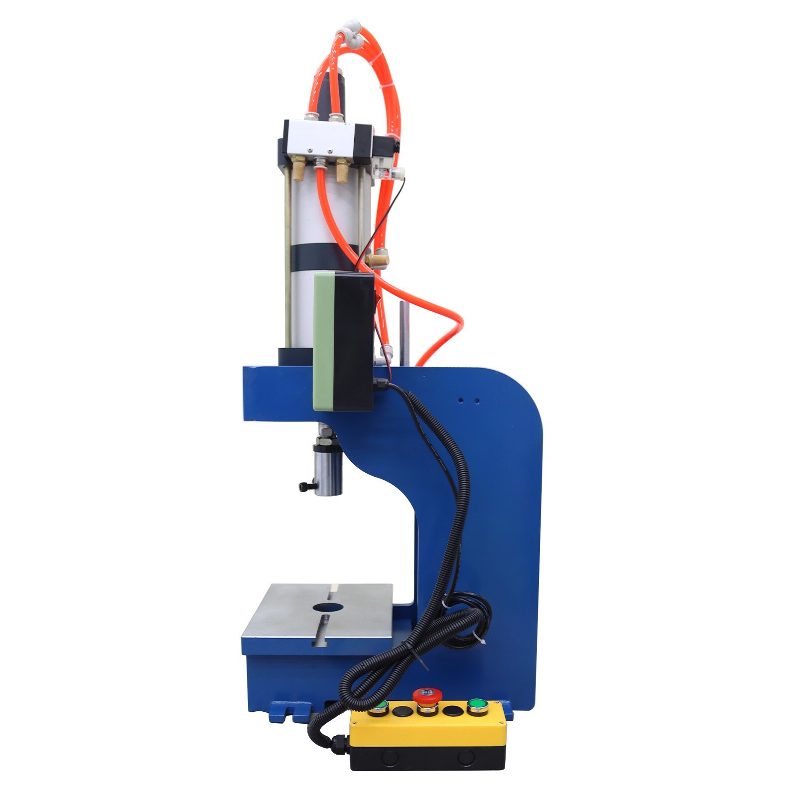 110V 3306lb 1.5T Pneumatic Punch Press Machine for Sheet Metal w/Digital Display