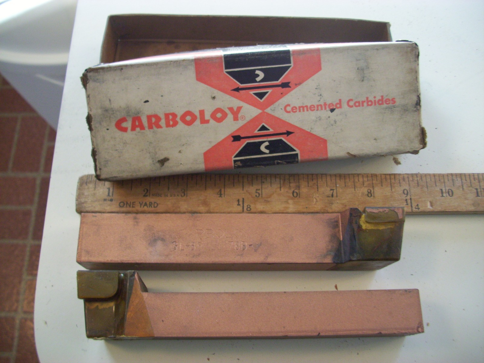 2 Carbaloy NOS 8″ Cemented Carbides Cutting Tools GL-85 78B Metal Lathe Boxed