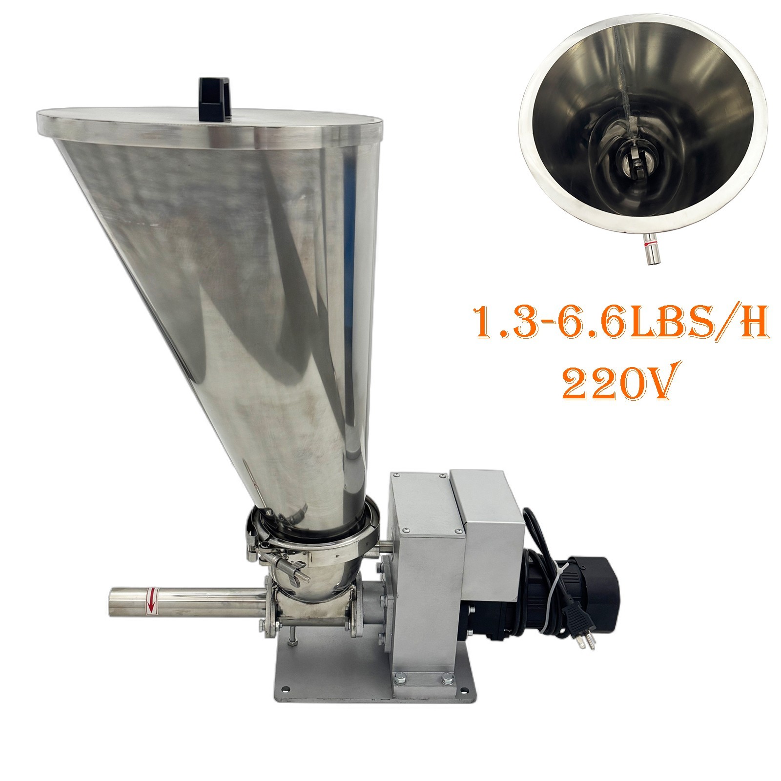 220V 1PH Horizontal Twin-Screw Volumetric Feeder 0.6-3kg/h Materials Feeder
