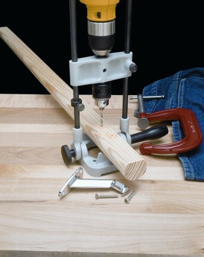 General Tools Precision Drill Guide for 3/8in or 1/2in Power Drills Portable Lig