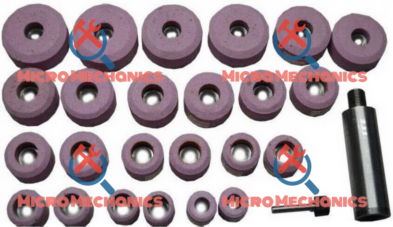 SIOUX PINK 24 PCS – 25MM TO 38MM VALVE SEAT GRINDER STONE SET + STONE HOLDER