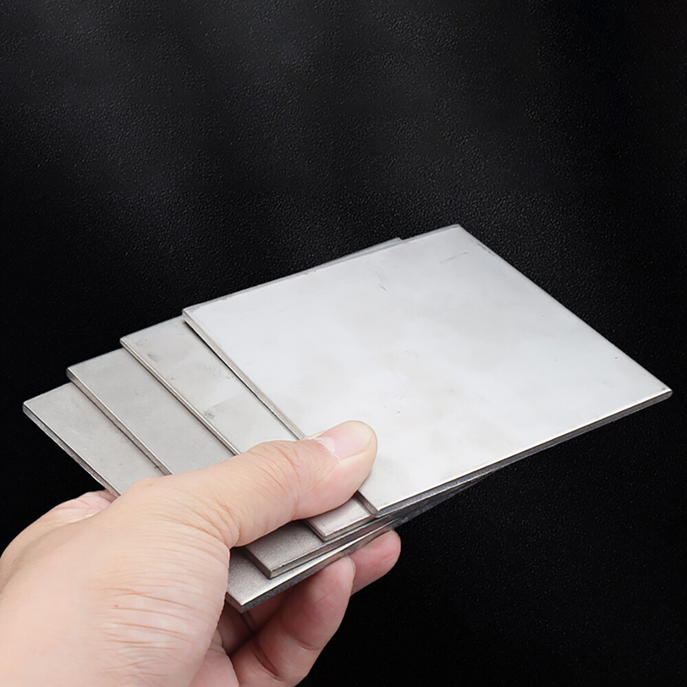 100mmX100mmX0.5mm Silver TC4/GR5 0.5mm Thick Titanium Alloy Metal Plate Ti Sheet