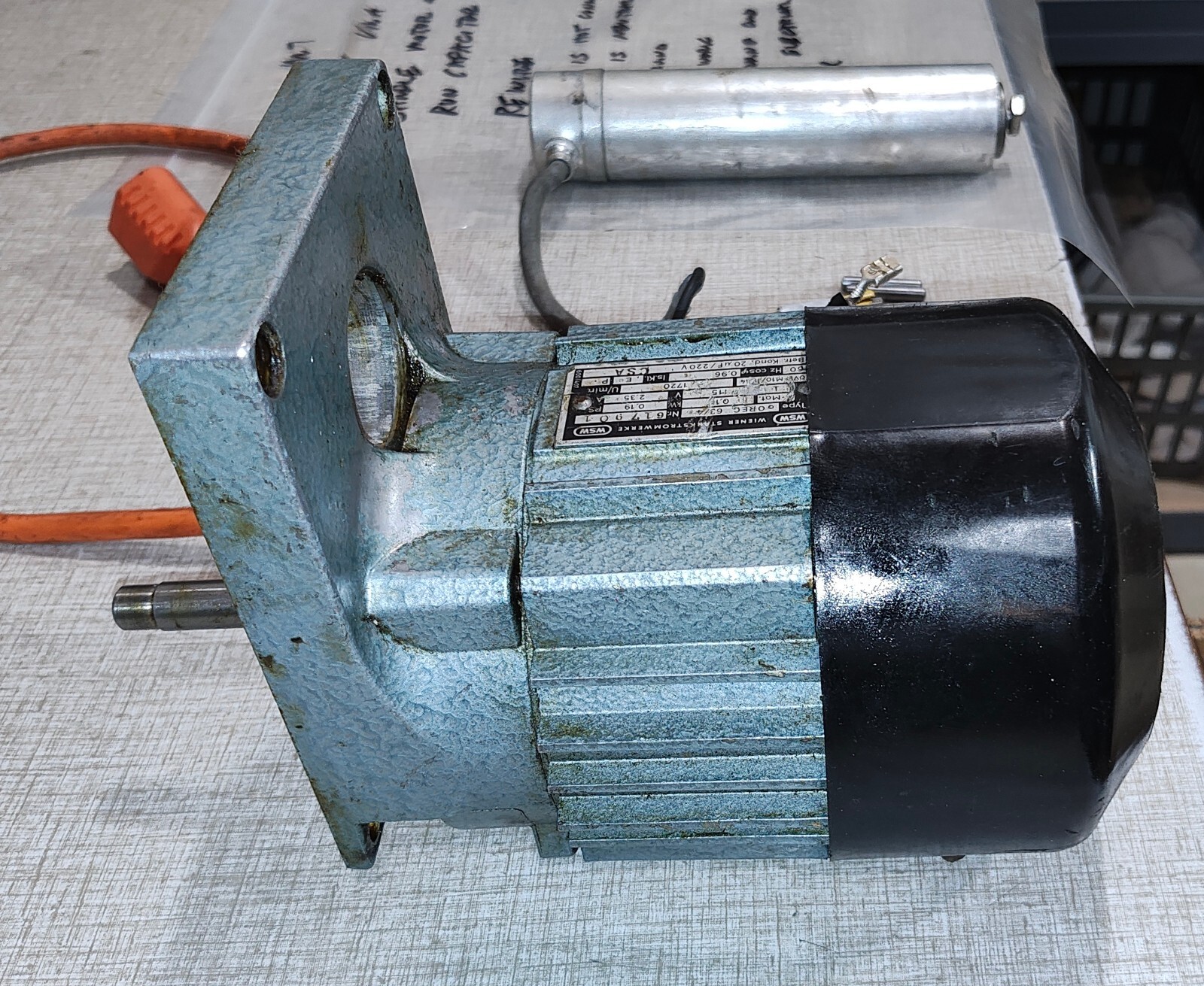 Emco Maximat 7 Lathe VMA: 0.18 KW Spindle Motor w/ Modifications I22X