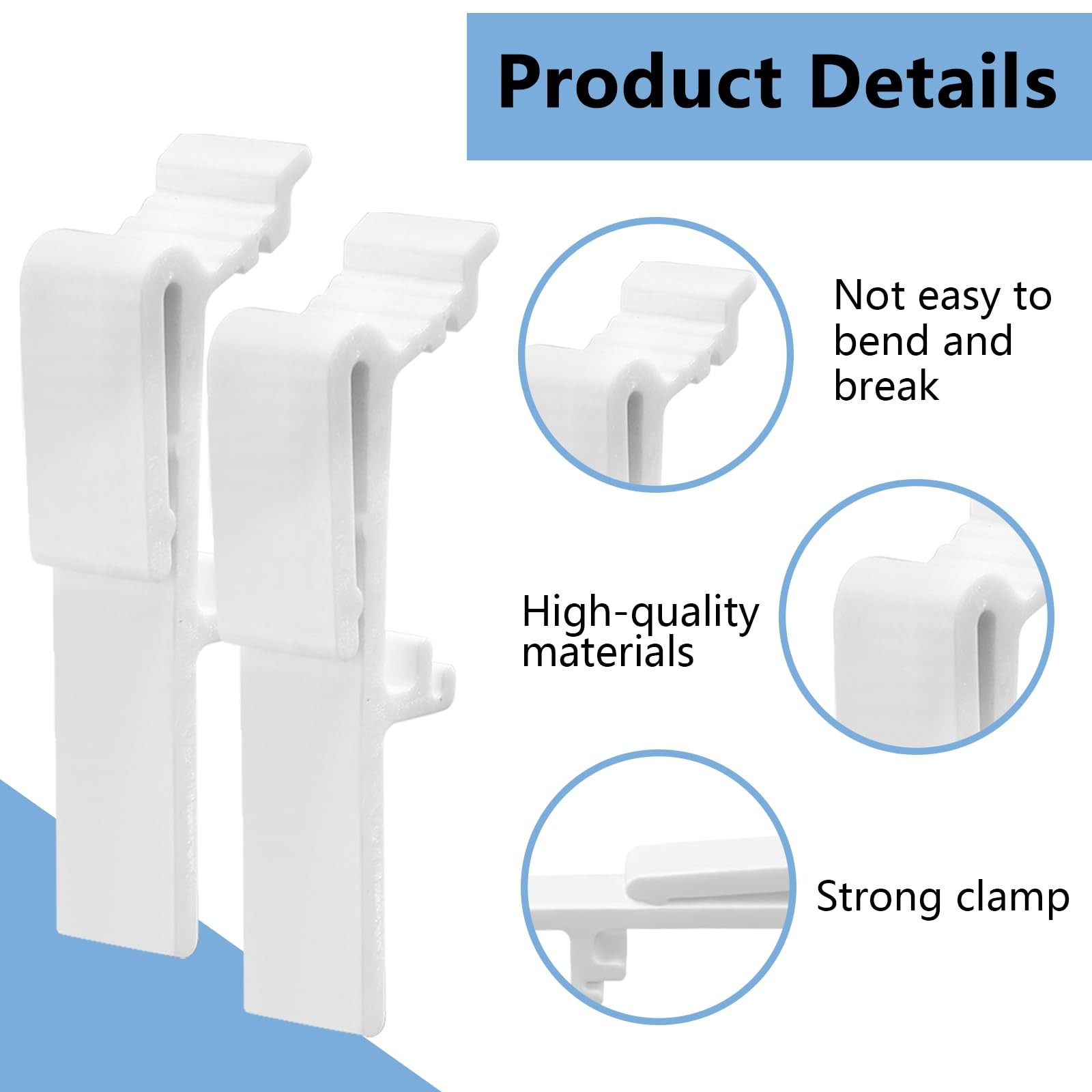 8 Pcs Vertical Blind Clips, Vertical Blinds Replacement Parts Valance Clips, Bli