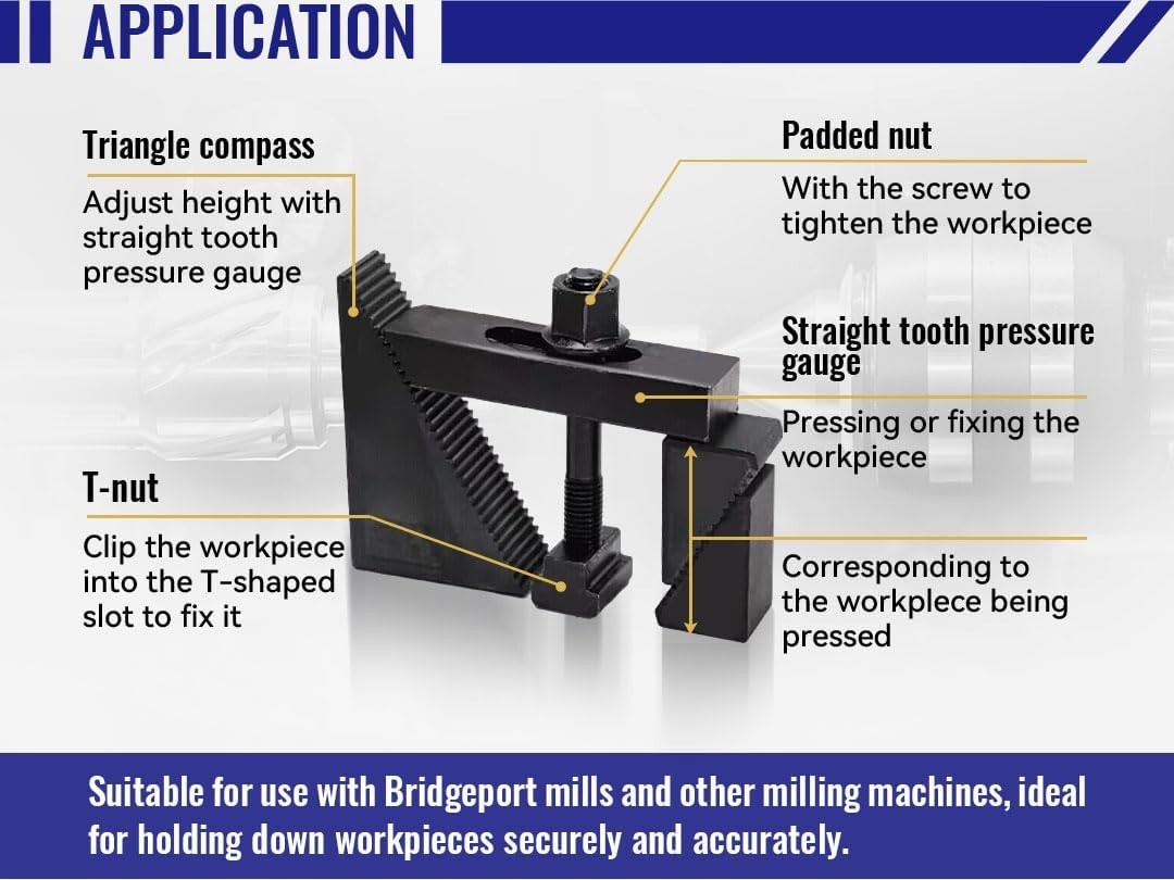 Complete Clamping Kit with Carrying Case – 58 Pieces for Milling Machines
