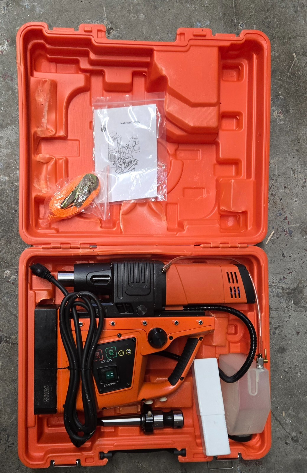 Magnetic Drill 1450W 12500N Portable Mag Drill Press250 / 450 RPM