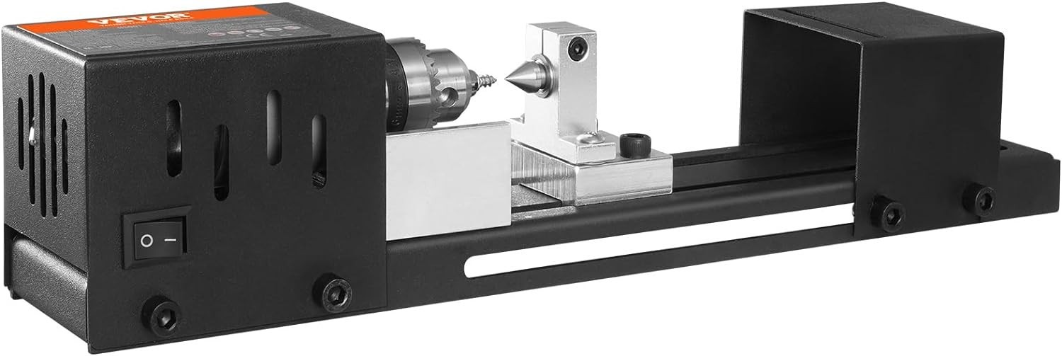 Mini Lathe Machine, 2.76 in x 6.3 in, 24VDC Tools Milling Machine Accessories…