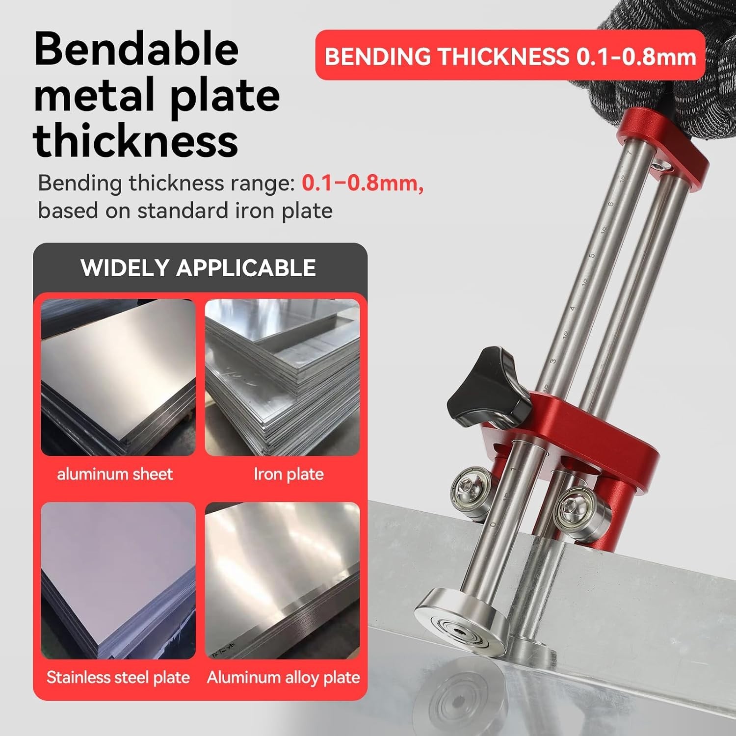 Versatile Sheet Metal Roller with 0-100° Precision Bending – Perfect for Roofing