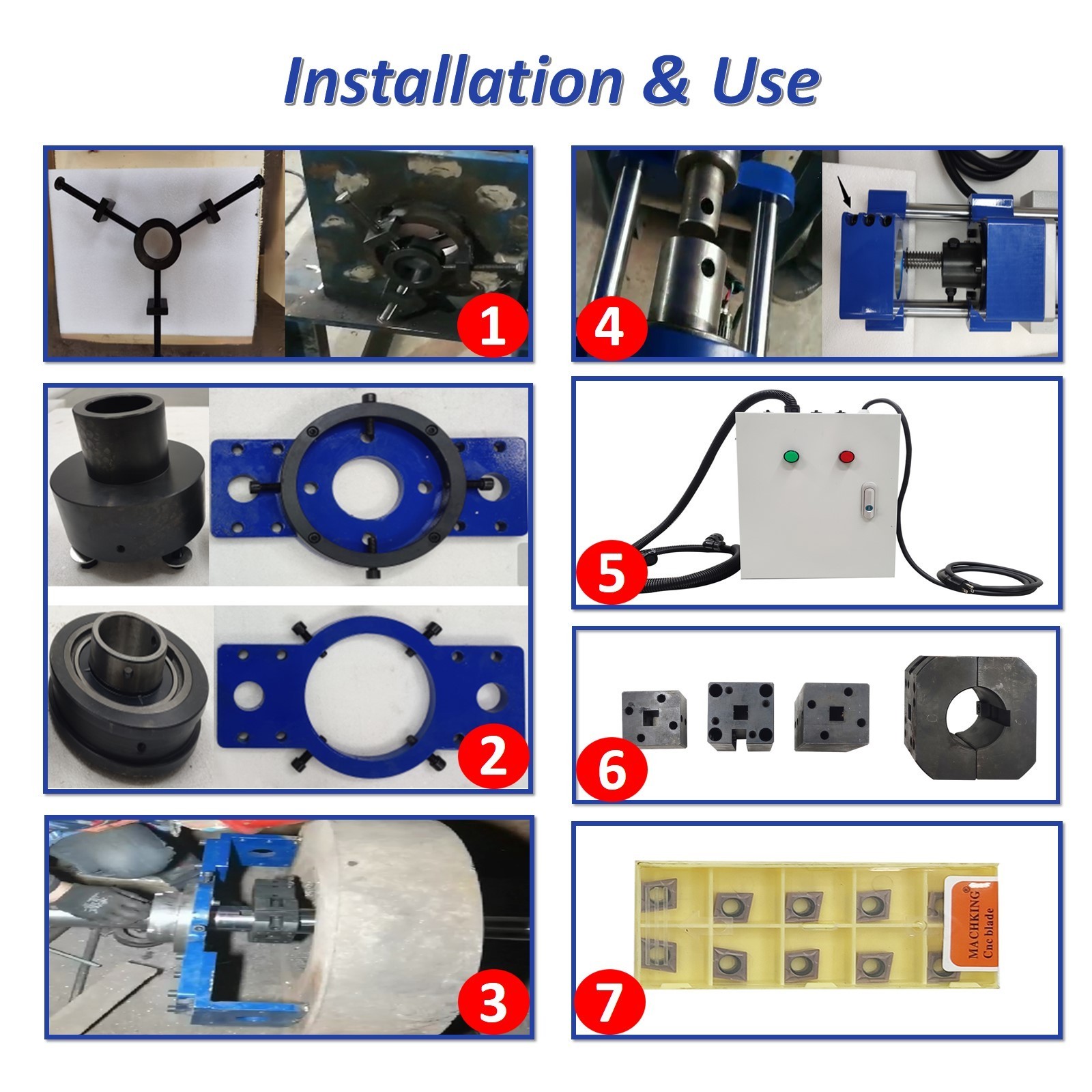 110V Portable Line Boring Machine，Professional Boring Tool，2.36″x63″ Boring Bar