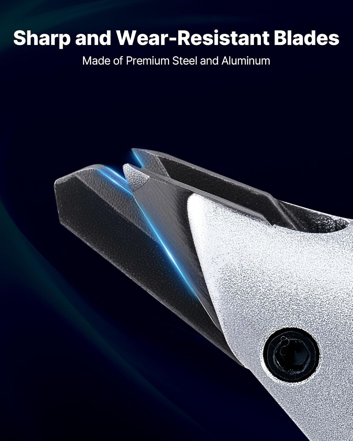 Electric Metal Shear, 4.0-Amp Corded Sheet Metal Cutter with 360-Degree Swivel H