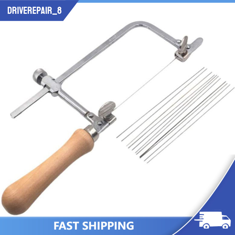 Mini U-shaped Saw For Jewelry DIY Tool Bow Saw Frame With 12 Blades Kit NEW US
