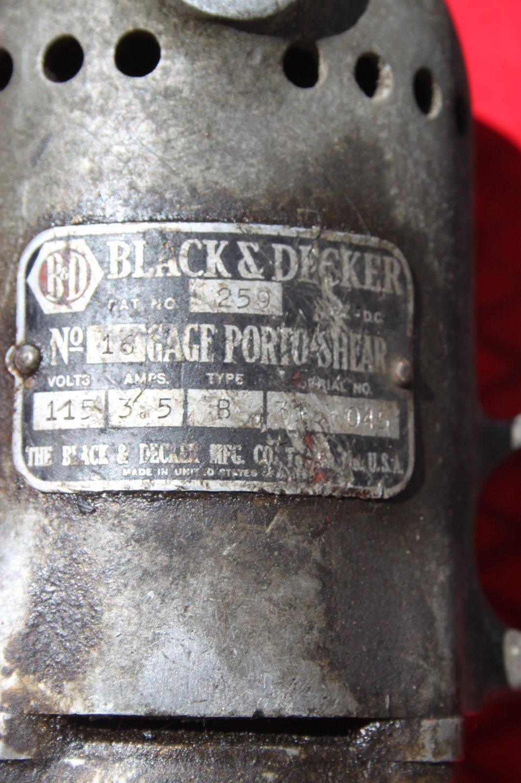 Black & Decker Vintage #16 Shear, Cat # 259