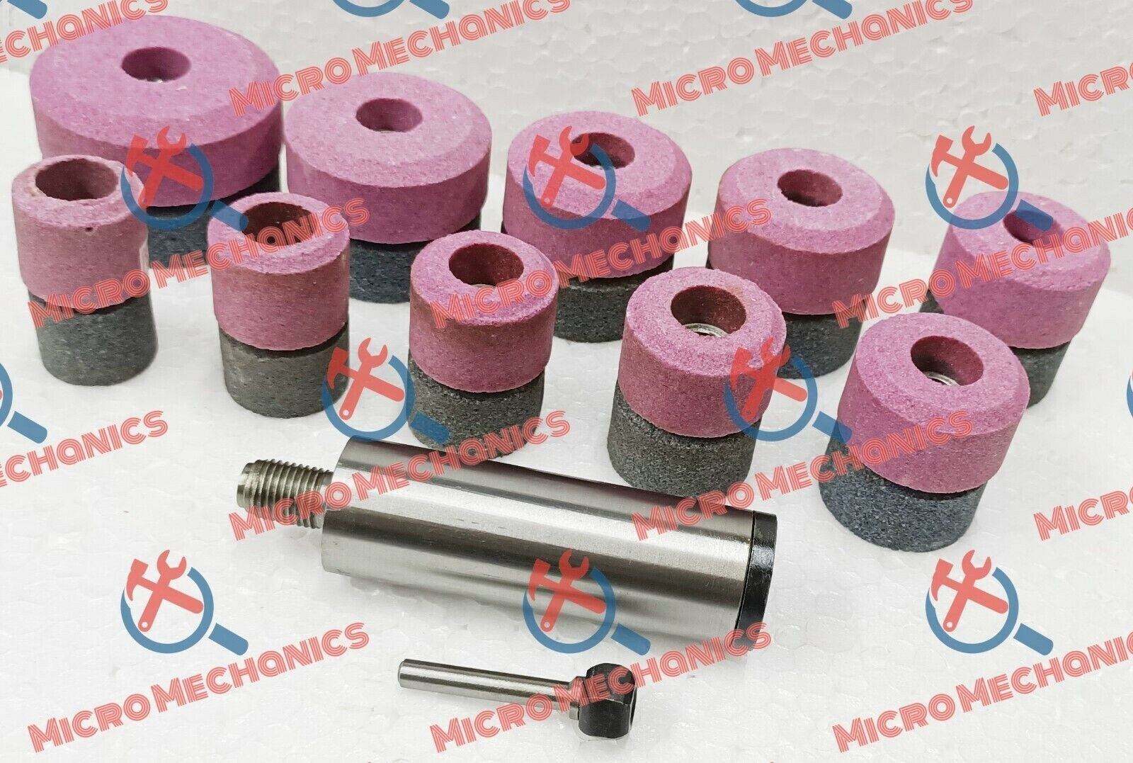 20x Valve Seat Grinding Stones 2x Stone Holders 2x Hex Drive – B&D Thread 9/16″