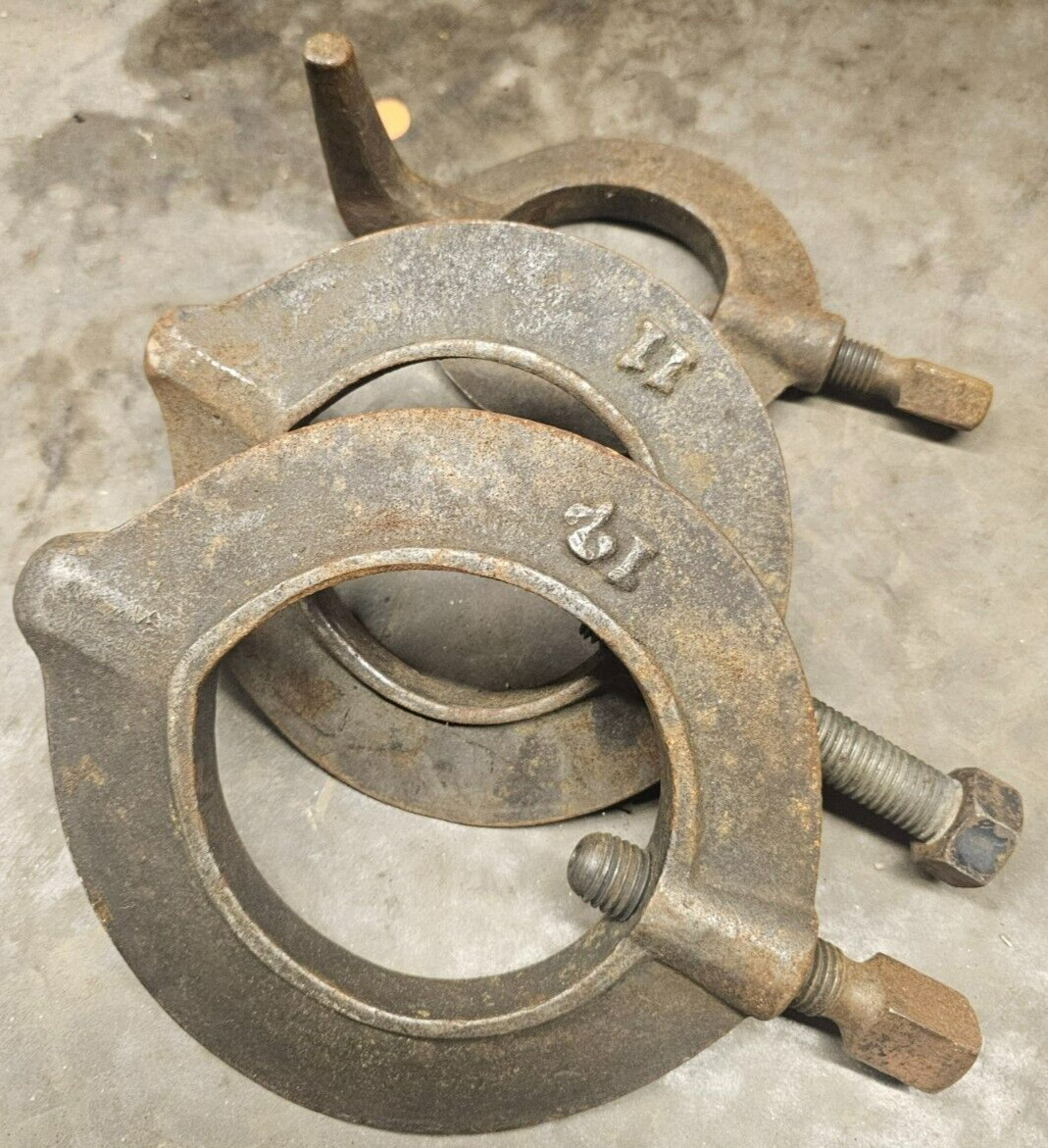 Vintage Unbranded / Unknown Brand Lathe Dog Set #6, 11 & 12