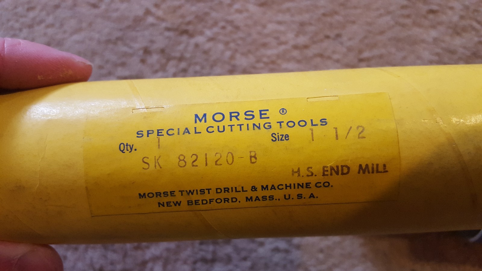 NEW Morse Ball Nose End Mill – 4 Flute – 1-1/2 dia x 1-1/4 shank x 8-1/2 OAL