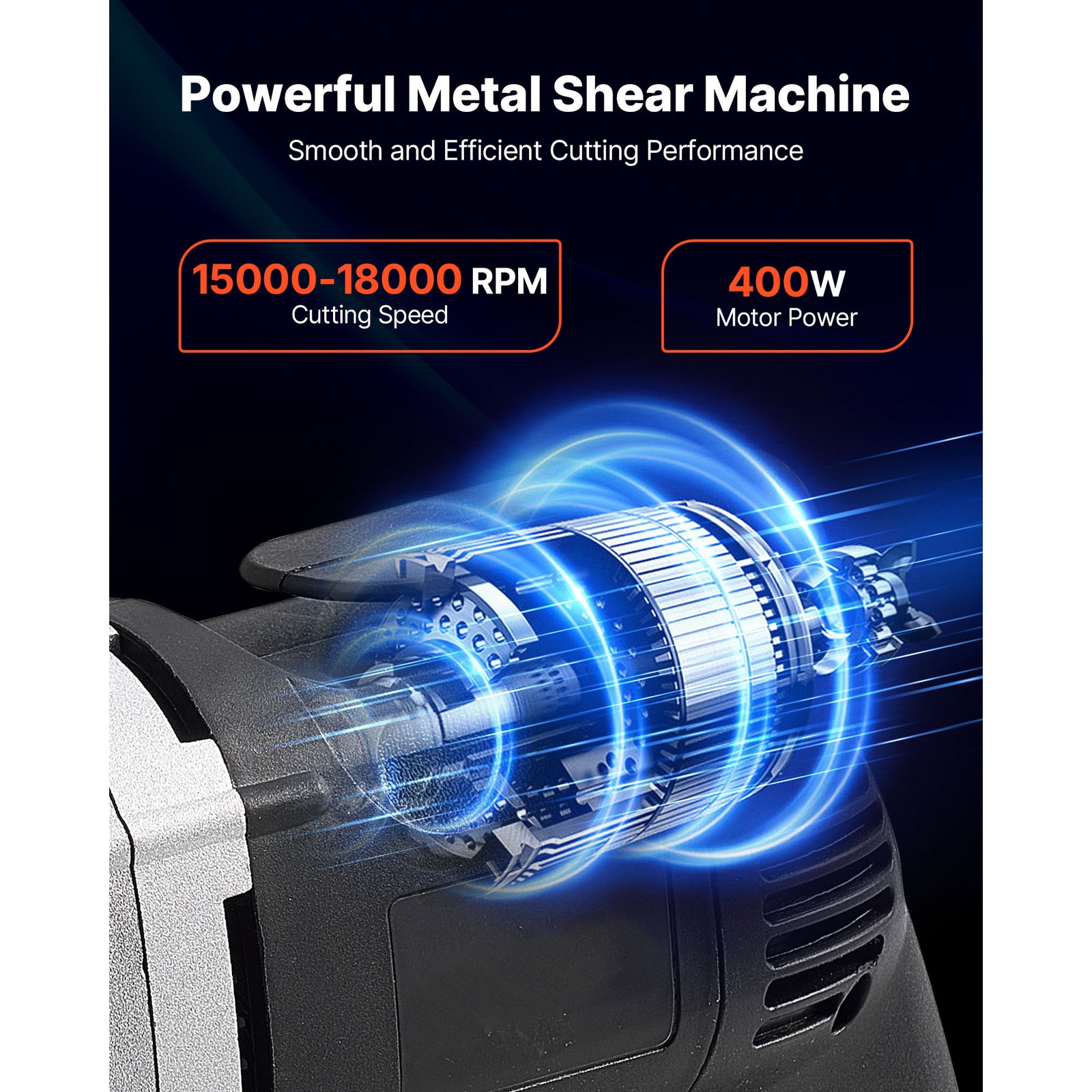 Uimoso Electric Metal Shear 4.0-Amp Corded Sheet Cutter with Adjustable Speed