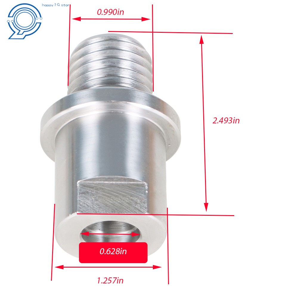 Converts 5/8″ Shopsmith to 1″ × 8tpi Lathe Headstock Spindle Adapter