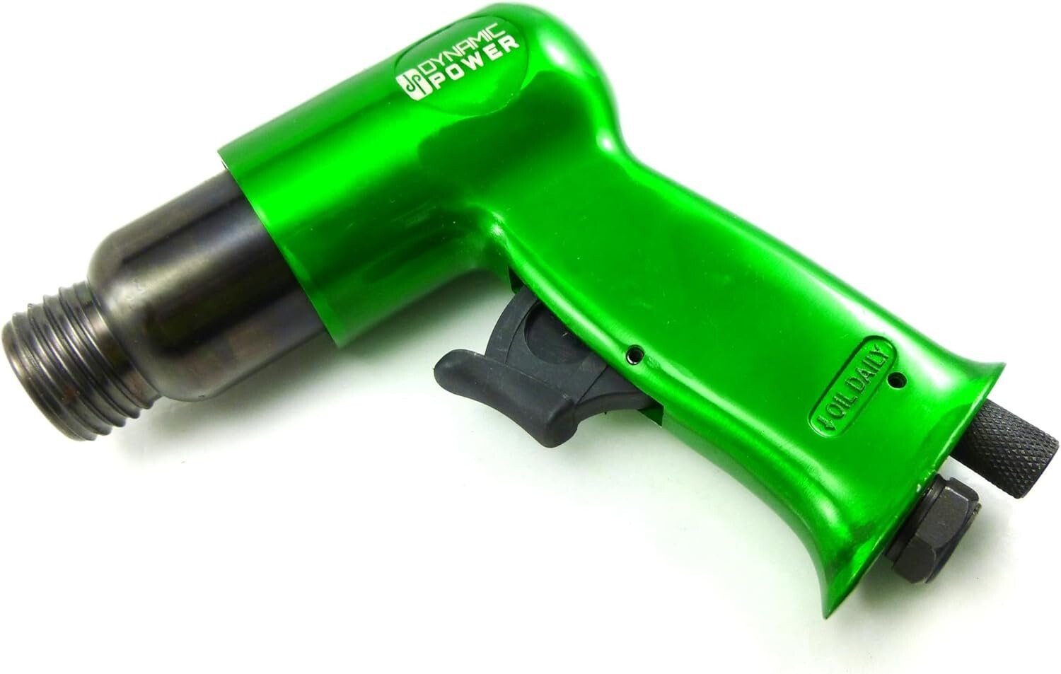 DYNAMIC POWER Short Barrel Air Hammer Kit with 4-Chisels, Alloyed steel Green