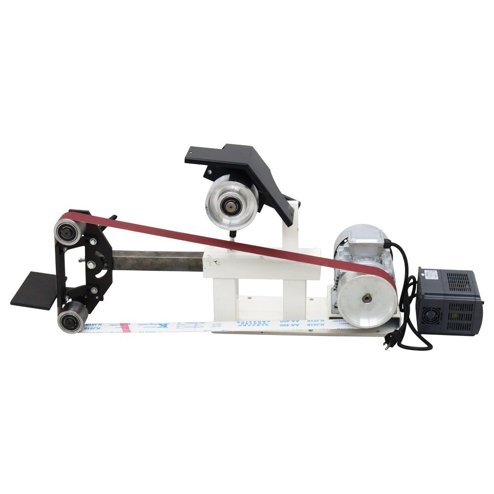 72″-82″ Sand-Belt Grinder with 3 Grinding Wheel for Arc/Flat/Concave Grinding