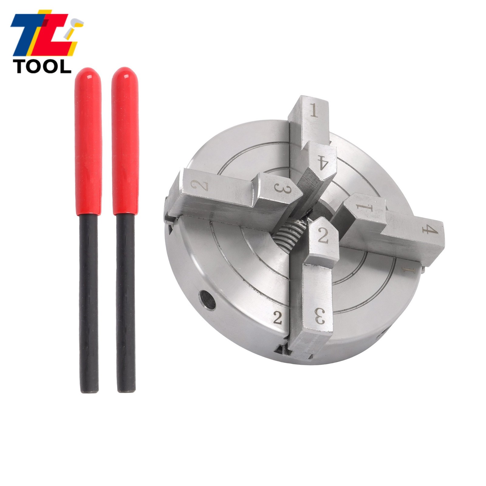 4 Inch High Concentricity 4 Jaw Lathe Chuck Set 1×8 TPI Self Centering