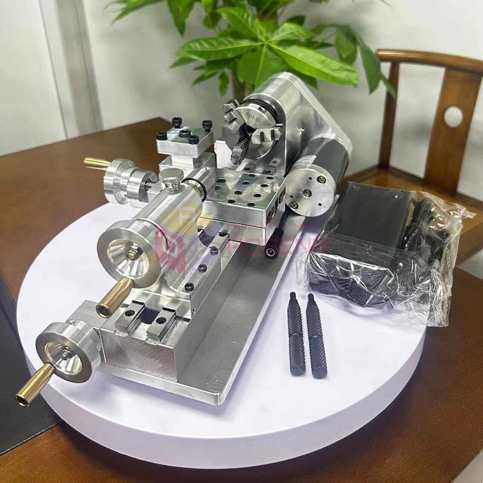 Mini Lathe Metal Bench Top Precision DIY Miniature Lathe for Watchmaking