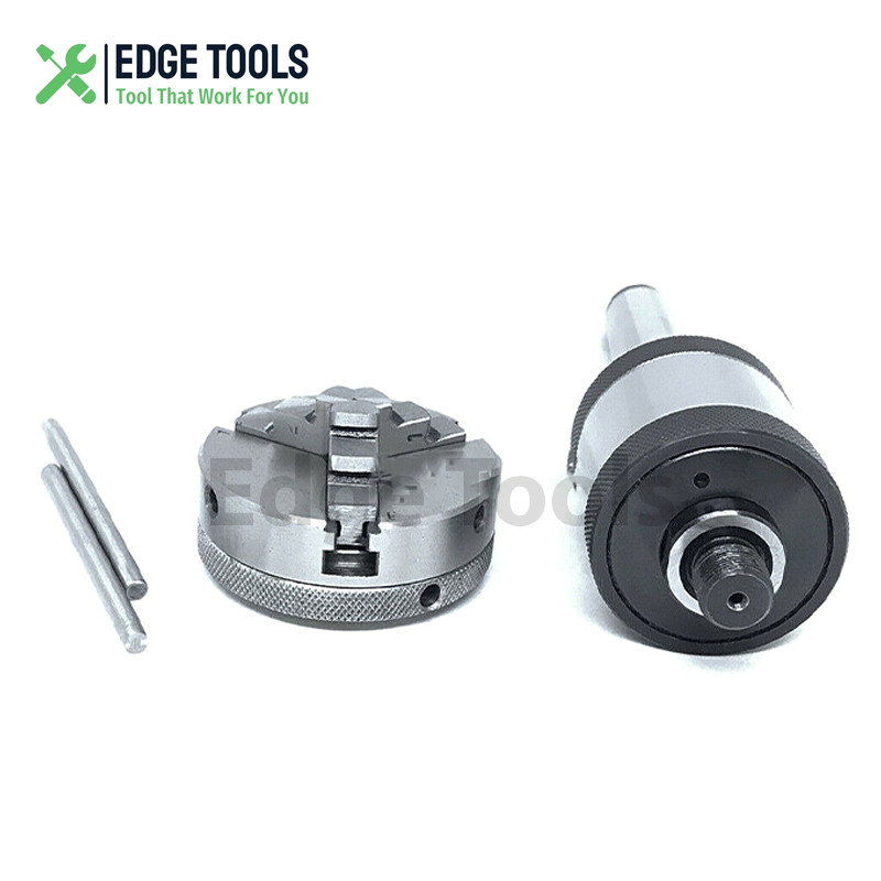 3MT Revolving Center MT3 Shank 65mm 3 Jaw Self Centering 2-1/2″ Mini Lathe Chuck