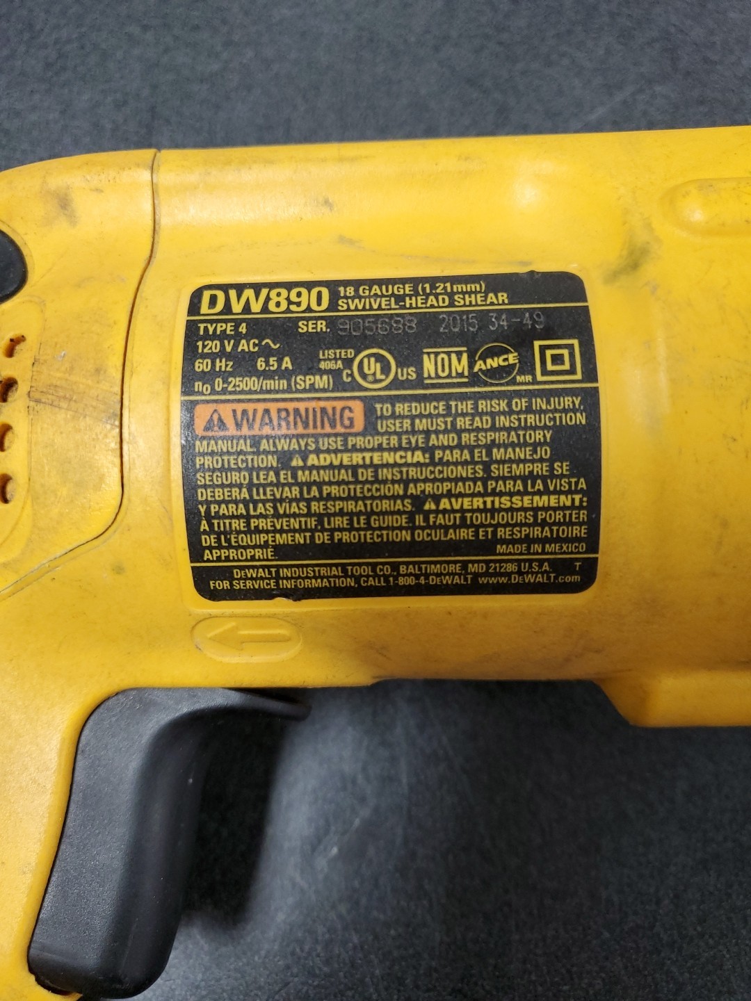 🇺🇸DEWALT DW890 Heavy-Duty 18 Gauge Corded Swivel Head Shear🇺🇸