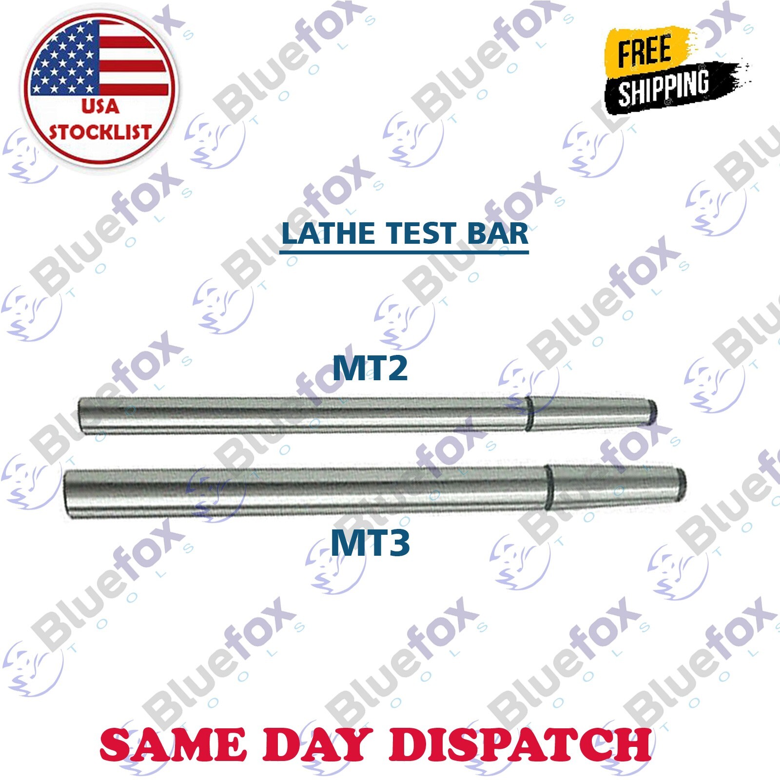 Precise Lathe Alignment Test Bar Mandrel (Morse Taper MT2 & MT3) – Steel EN31