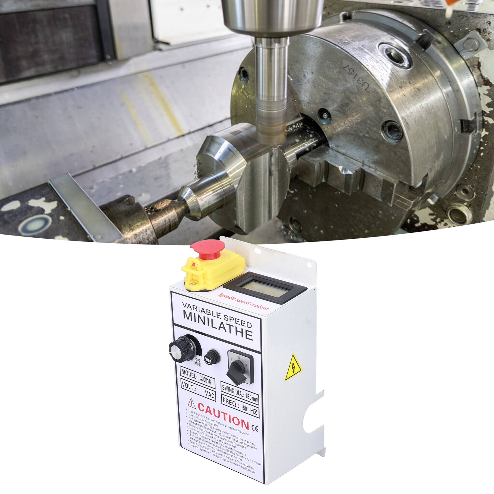 Lathe Control Box Efficient Speed Controller For Working With Lathe Tool AC 220V