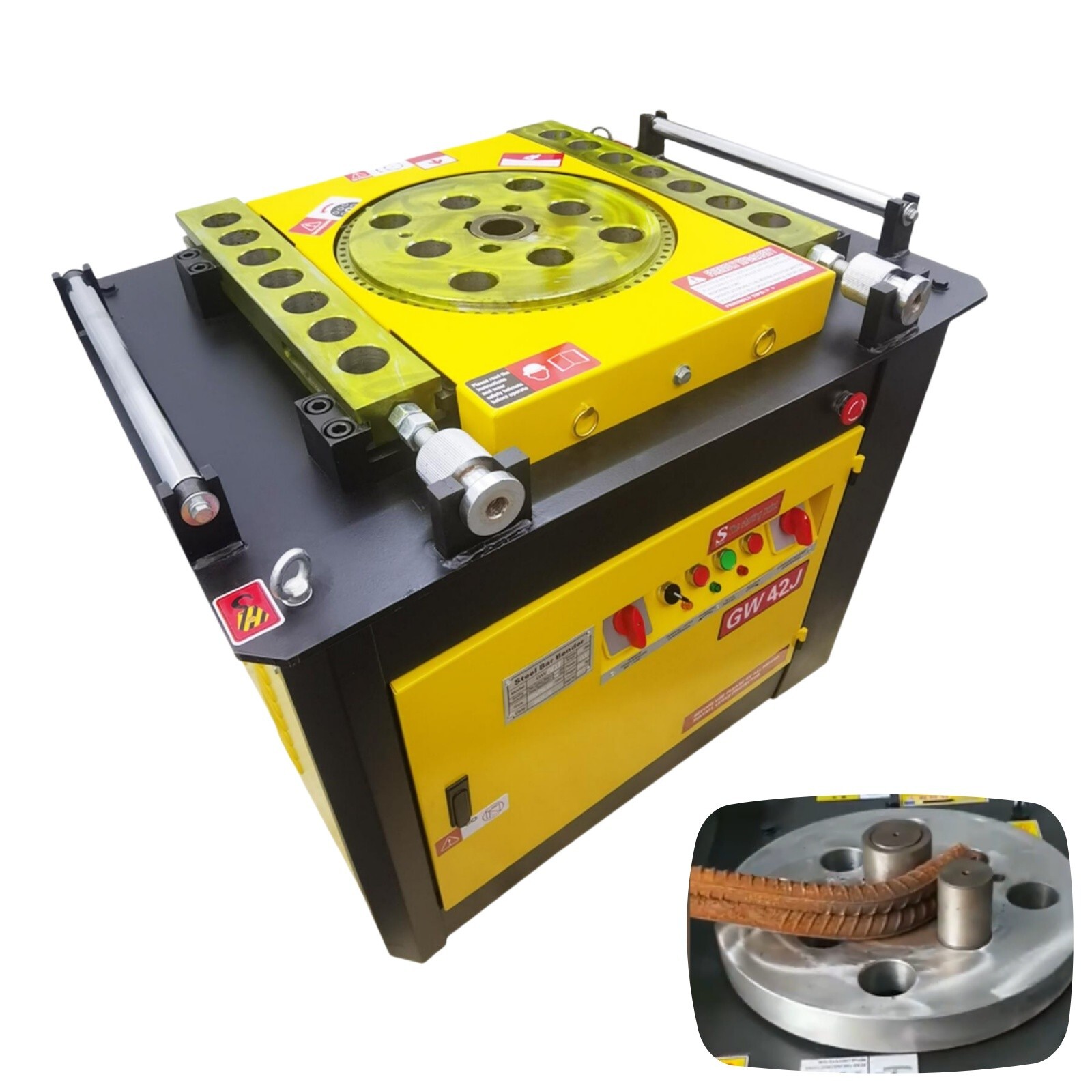 50 Type Rebar Bender Steel Bar Bending Machine (6-50mm) 220V 0-180° 4KW