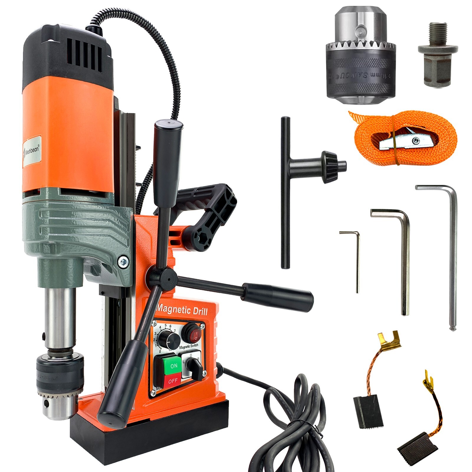 Magnetic Drill Press 1400W Coring/Tapping/Drilling Machine 13000N 810RPM 1.6″