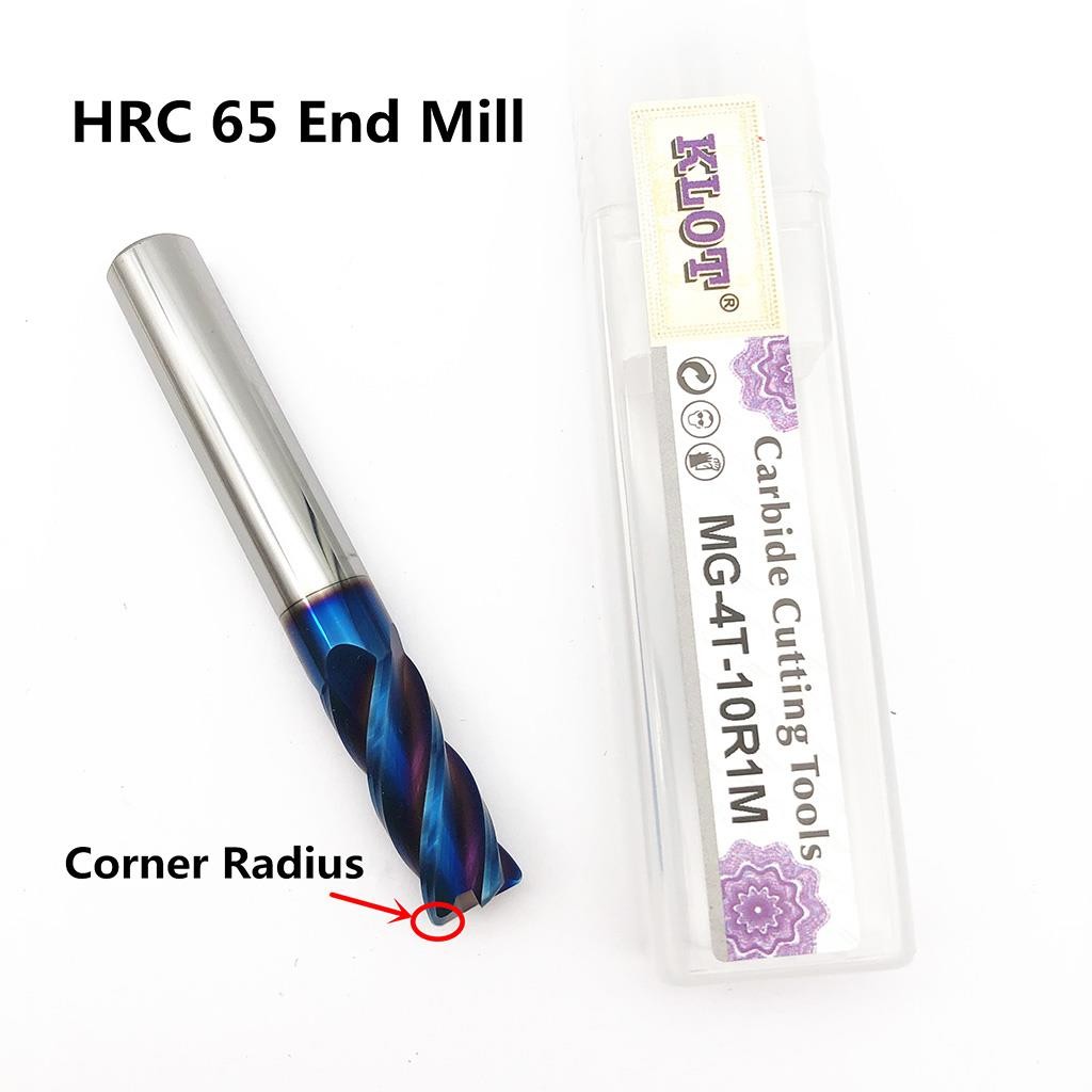 HRC65 Corner Radius NACO Coated Solid Carbide End Mill 2mm-16mm High Perf.