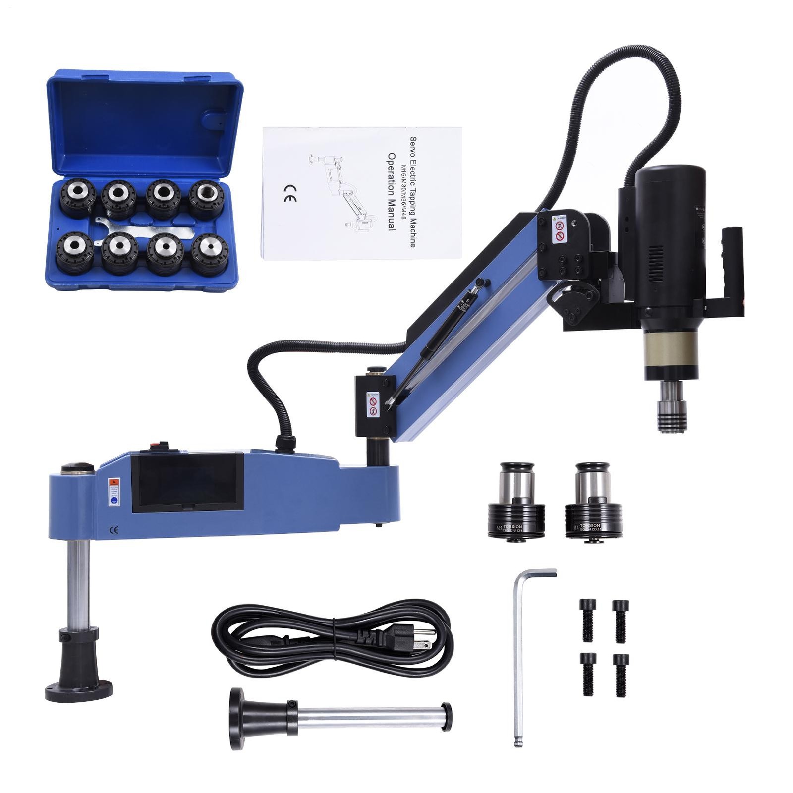 M3-M16 Electric Tapping Machine 600W Touch-Screen Flexible Arm W/Collets 3 model