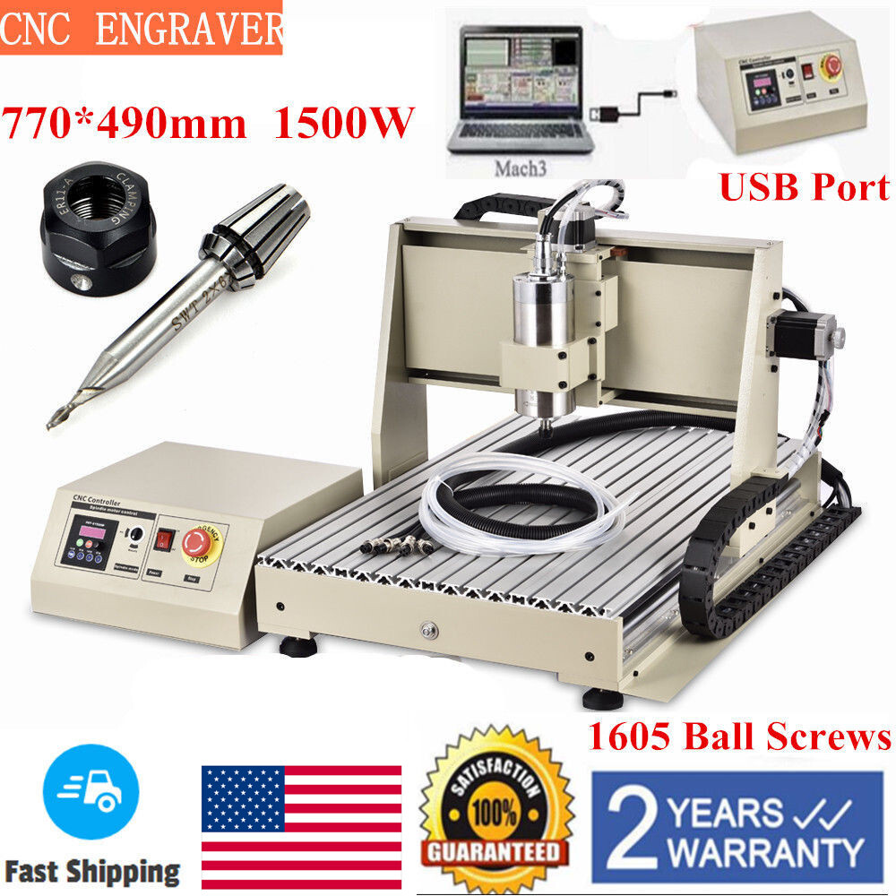 USB 3/4 Axis 6040/6090 CNC Router Engraver VFD Engraving Milling Machine Cutter