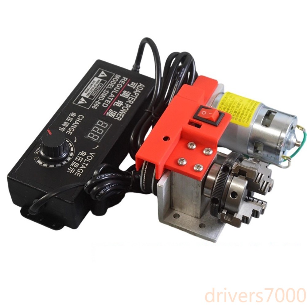 Miniature Woodworking Lathe Machine with 775 Motor & 4-Jaw Chuck