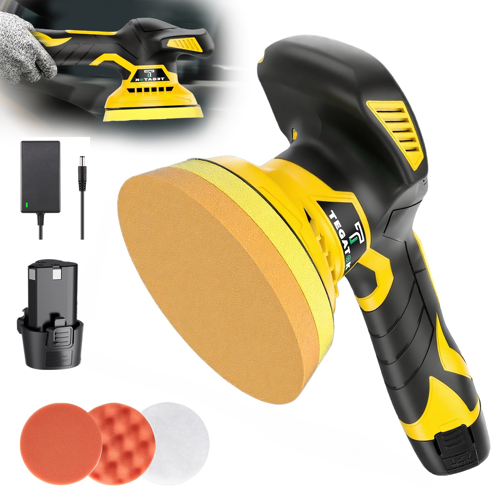 Electric Polishing Machine Set, 6-inch Car Polishing Kit, Car Care Equipment